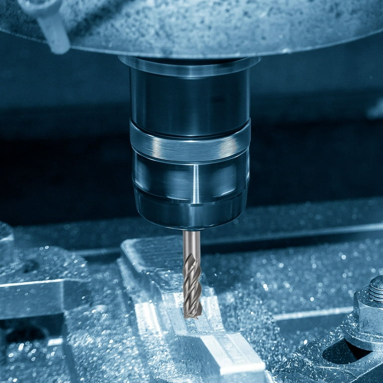 Utoolmart 4mm 2-Flute End Mill Cutter Set - HSS-AL CNC Router Bits, 4 Pcs For Metal & Wood