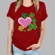 thumbnail image 5 of Camisetas de Manga Corta para las Mujeres de Moda Imprimir Cuello Redondo Camiseta, Mezcla de Poliéster Ligero para Primavera Verano Otoño, 5 of 8