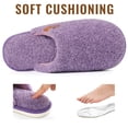 thumbnail image 5 of Litfun Women's Fuzzy Slippers Winter Comfy Indoor House Slippers Soft Memory Foam Shoes, Purple, 5 of 7