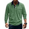 thumbnail image 2 of Fewfanhot Mens Long Sleeve Tee Shirts Classic Casual Long Sleeved Thermal Button Shirt with Pocket, 2 of 9