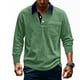 thumbnail image 1 of Ceisia Men Solid Color Casual Gift Button Half Zip Lapel Long Sleeve Casual Knit Top, 1 of 9