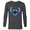 Charcoal Heather, variant on Disney Lilo & Stitch Experiment 626 Smiling Big Face Costume - Long Sleeve T-Shirt for Men - Customized-White