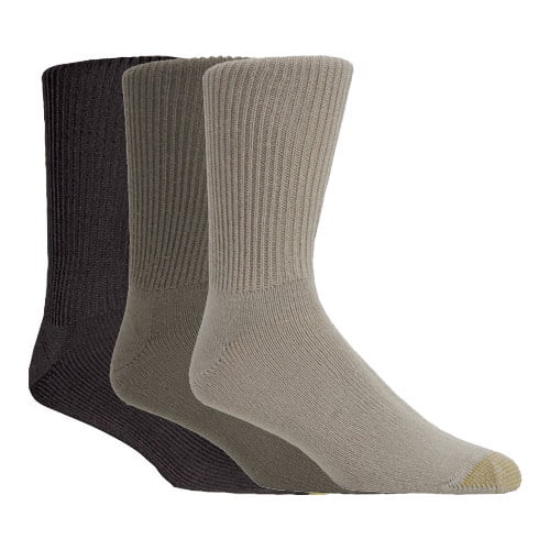 GOLDTOE Gold Toe Men's Fluffies Crew Socks, 3 Pack