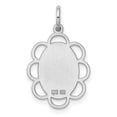 thumbnail image 4 of 925 Sterling Silver Polished Engraveable Disc Charm 24x14mm Wide Pendant Necklace for Women, 4 of 4