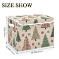 thumbnail image 3 of Christmas Trees with Plaid Red Green Snowflake Foldable Storage Bins with Lids Handles Collapsible Storage Containers Tote Boxes 16.5 x 12.6 x 11.8 inches, 3 of 7