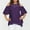 Purple, variant on White Blouse for Women,AXXD Plus Size O-Neck Cold Shoulder Solid Lace Short Sleeve Zipper Tops Blouse Purple 16