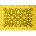 thumbnail image 1 of Ahgly Company Machine Washable Indoor Rectangle Oriental Yellow Traditional Area Rugs, 8' x 12', 1 of 4