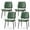 Green, variant on CDCASA Leather Dining Chairs Set of 2, Mid Century Modern Kitchen Chairs with Stitching and Adjustable Metal Legs, Walnut Bentwood Upholstered Dining Room Chairs, White