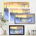 thumbnail image 4 of Designart 'Stream Through The Winter Forest II' Lake House Framed Art Print, 4 of 4