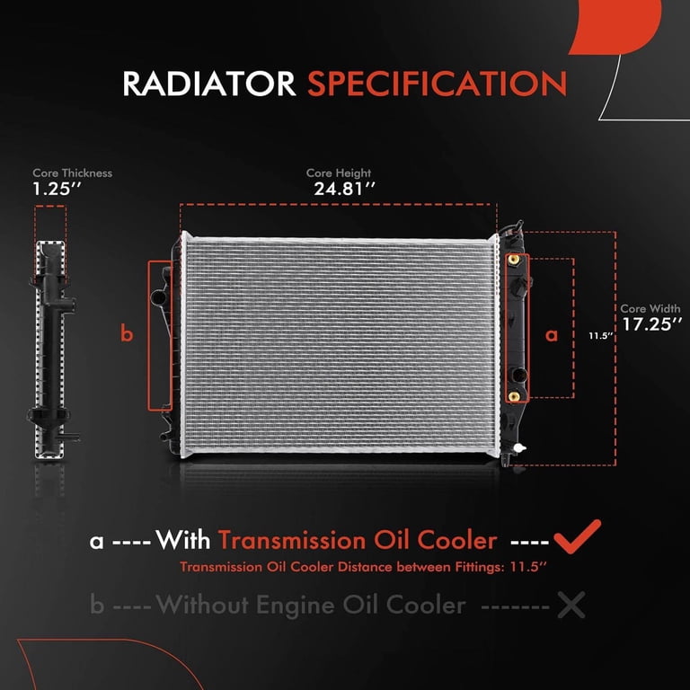 Car Radiator 3 Row Aluminum Radiator Fit 1982-92 86 Chevrolet Camaro RS ...