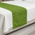 thumbnail image 2 of Philodendron Bed Runner, Bunch of Big Leaves Outline Drawings Exotic Jungle Vibes Nature Colors, Decorative Accent Bedding Scarf for Hotels Homes and Guestrooms, Queen, Olive Green, by Ambesonne, 2 of 2