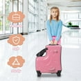 thumbnail image 6 of Queroig Large Capacity Carry-On Luggage with Casters, Impact Resistant Rolling Children Travel Suitcase with Seat and Safety Belt, Carry-on Luggage with 4 Spinner Wheels, 6 of 7