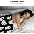 thumbnail image 5 of Halloween Throw Blankets Funny Ghost Cute Halloween Spooky Black and White Throw Blanket Lightweight Cozy Flannel Blanket for Couch Sofa Bed Home Decorations 60"X50", 5 of 8