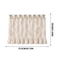 thumbnail image 3 of Oven Skirt Curtain,Farmhouse Tie Top Oven Curtain with Ruffle Trim and Ribbon Bow Ties | Washable Non-Stick Reusable | Dishwasher Cover for Furniture Surface Protection,29.72x21.65 Inch, 3 of 9