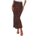 thumbnail image 2 of Maoxin Skirt for Women Women's Fall And Winter Fashion High Waist Printed Half Skirt Half Skirt ,Brown,M, 2 of 7
