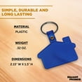 thumbnail image 4 of House Shaped Soft Key Tags Set of 10, Bulk Pack - Perfect for Tradeshows, Party Favors, Events - Transparent Blue, 4 of 5