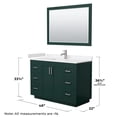 thumbnail image 6 of Wyndham Collection Miranda 48" Wood Single Bathroom Vanity in Green/Nickel Trim, 6 of 7