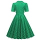 thumbnail image 4 of Moda mujer verano Retro Casual Pullover puntos Sexy manga corta vestido largo Fridja  bnh889, 4 of 6