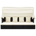 thumbnail image 5 of vidaXL Garden Lounge Bed with Roof Black Poly Rattan, 5 of 5