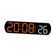 thumbnail image 2 of Reloj digital, despertador de escritorio, portátil, pantalla de 12/24 horas, reloj electrónico, despertador digital para niños, adultos y adolescentes Naranja, 2 of 8
