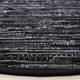 thumbnail image 3 of SAFAVIEH Rag Robynne Striped Cotton Area Rug, Black, 4' x 4' Round, 3 of 11