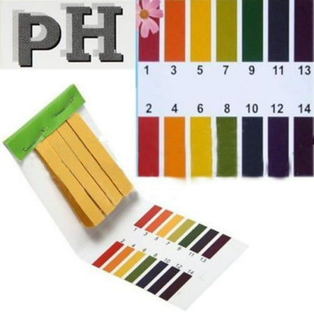 Chlorine Litmus Paper Universal Range 1-14 pH Test Paper Strips Litmus Testing Kit Accurate Application Full Ph 1-14 Test Indicator Litmus Tester for Water Saliva Urine Soil Testing ()