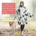 thumbnail image 4 of Wearable Oversized Blanket,White Chicken Sketch Pattern Wearable Blanket Hoodie for Adults,Cozy Hooded Blankets with Super Pockets,Super Warm Fuzzy Pullover for Women & Men, 4 of 6
