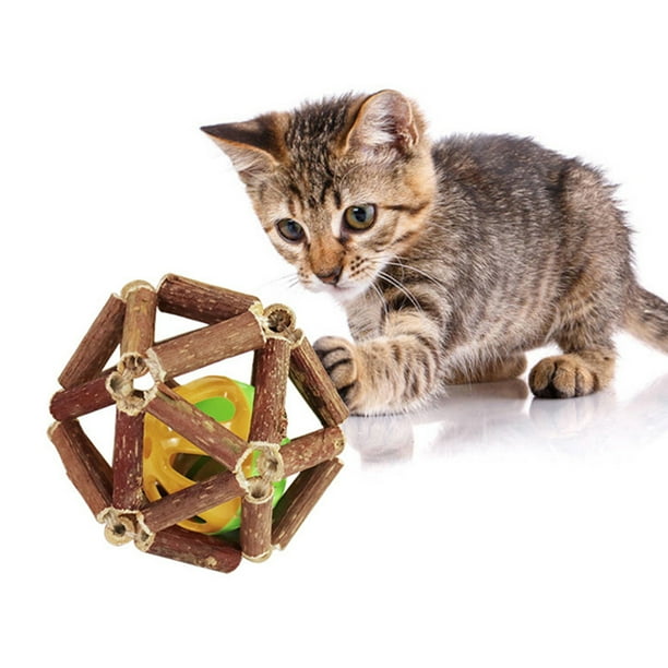 GXSR Catnip Chew Toys for Cats Natural Silvervine Sticks, Catnip Bell