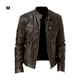 thumbnail image 4 of Qarigey Chaqueta de algodón para motocicleta, cómoda de llevar, bolsillos delanteros múltiples, chaquetas amplias de aplicación a prueba de Abrigos y chamarras marrón METRO, 4 of 6