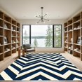 thumbnail image 2 of ODIKA 4'x6' Machine Washable Non-Slip Area Rug, Geometric Navy Blue High Traffic Rug, Blue, 1169980, 2 of 7
