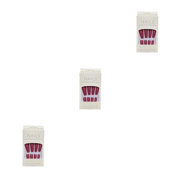 Puntas de uñas Vogacara H33-Rosado pegamento gelatina 3Conjunto