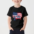 thumbnail image 2 of NAISIBABY Kids Boys 4th of July T-Shirt, Short Sleeve Crewneck Casual Summer Fashion Patriotic T-Shirt Black Size 9, 2 of 5