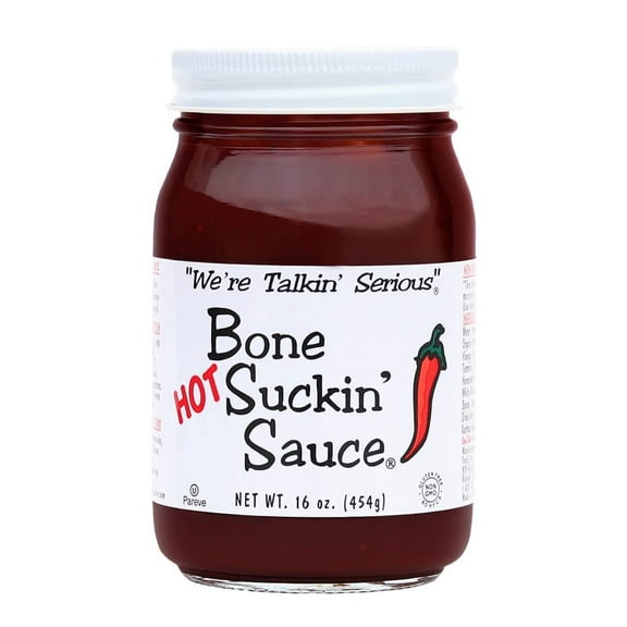 Bone Suckin' Fords Gourmet Foods Hot BBQ Sauce, 16 Ounce Pack of 2
