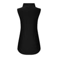 thumbnail image 6 of Sleeveless Turtlenecks Tank Tops for Women Tunic Plus Size Mock Neck Side Pleated Soft Basic Stretch Slim Blouses, 6 of 7