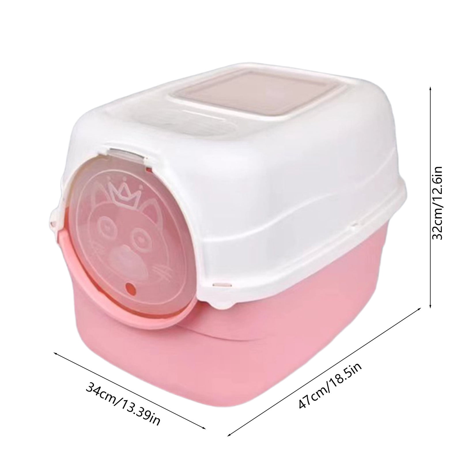 Fully Enclosed Cat Litter Box Front Entry Covered Kitty Litter Pan Odor Isolation Splash Prevention Spacious Interior for Indoor Home Multi Cat Households for Large Cats Kittens Cat Toilet Supplies