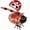 Red, variant on Wuqi Hanging Solar Bee Lights, Bee Solar Lights Outdoor Garden, Outdoor Solar Lights Hanging Bee with Bouncy Springs for Garden, Backyard, Balcony