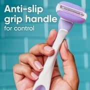 Venus ComfortGlide with aTouch of Vitamin E, Womens 3 Blade Disposable Razor, 2 Count, Purple