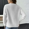 thumbnail image 5 of Womens Coats Long Sleeved Oversize Solid Color Casual Blouse Sweater Cardigan,Coats for Women White M, 5 of 5