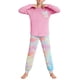 thumbnail image 4 of Conjuntos de blusa y camisa de manga larga con cuello redondo para niños y niñas de 5 a 14 años con estampado y bolsillo. Conjunto de top y pantalón de manga larga., 4 of 9