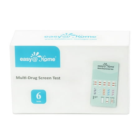 6 Pack Easy@Home 4 Panel Instant Urine Drug Test - Cocaine (COC), Marijuana (THC), Opiates (OPI), MethAmphetamine (mAMP / MET) (Best Way To Pass A Drug Test For Opiates)