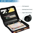 thumbnail image 4 of 3 Ring Zipper Binder with Shoulder Strap Waterproof Trapper Keeper 1.5 Inch D-Ring 500 Sheets Capacity Cat with Glasses Skateboard, 4 of 8
