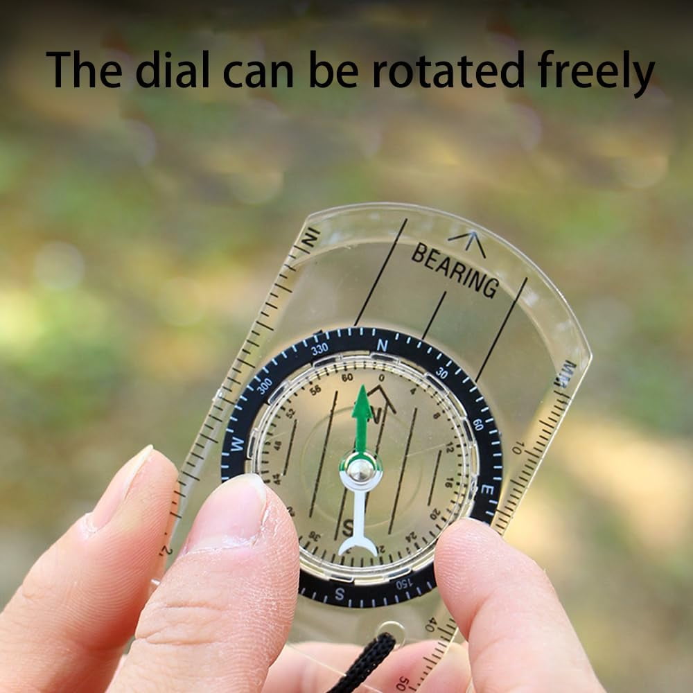 Orienteering Compass Set - Waterproof, Map Compass for Hiking, Backpacking, Camping, Travelling