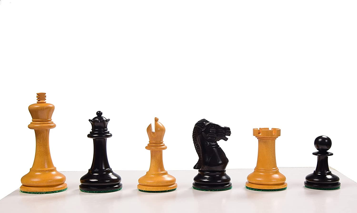 Regal Series 4" Premium Staunton Chessmen in Ebony Wood 