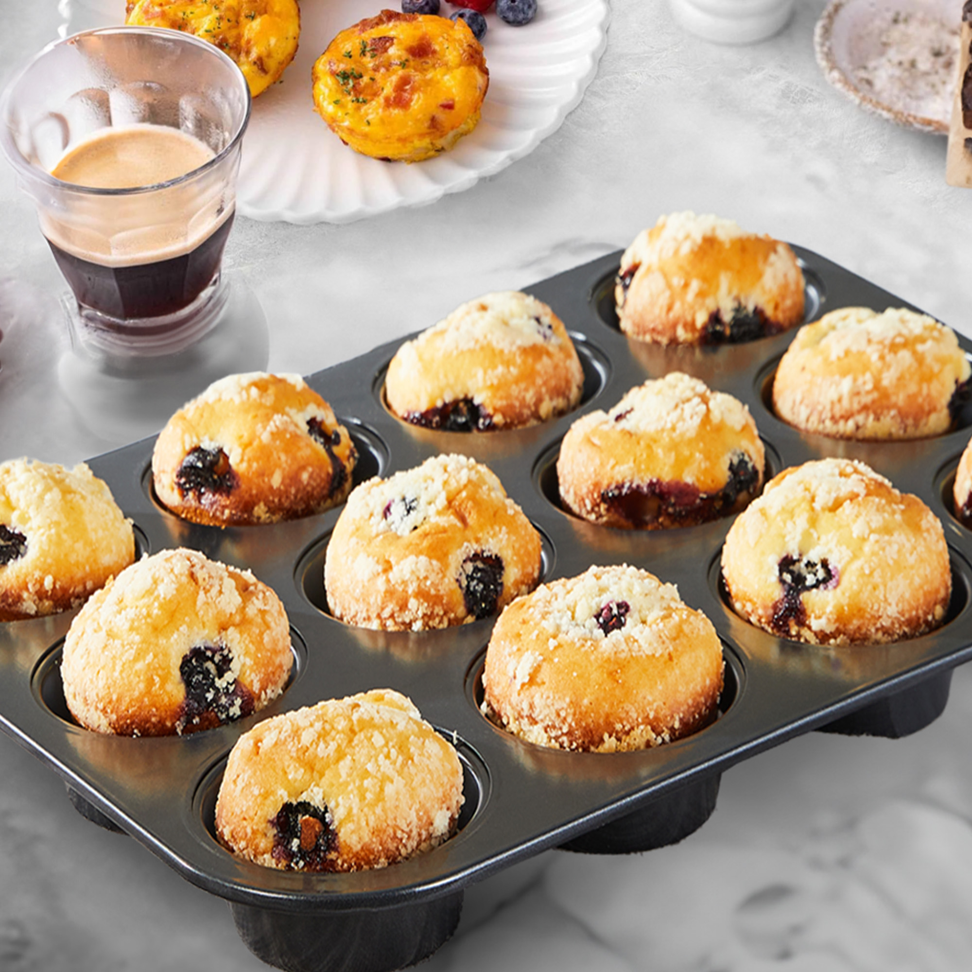 HONGBAKE Nonstick Muffin Pan, 12-Cup, 2-Pack photo 4