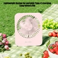 thumbnail image 5 of Hwkond Table Fan Desk Fan Battery Rechargeable Fan 180 Degrees Foldable Portable Corporal Fan 3-level Adjustable Suitable For Home Office Travel And Outdoor Use on Clearance, 5 of 7