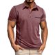 thumbnail image 2 of pstuiky camisetas de hombre, Camisa tipo cárdigan informal de punto liso con manga corta y bolsillo con solapa para hombre camisas casuales para hombre m, 2 of 7