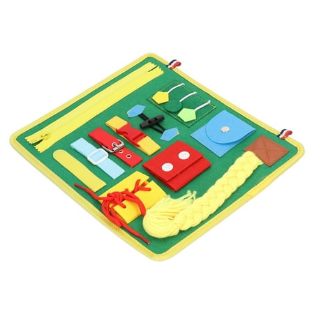 

Sensory Board Toddler Busy Board Round Burr Free Bright Colors Yellow For Kids For Autistic Training
