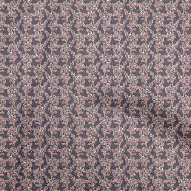 oneOone Tissu Polyester Spandex Vin Matériel de Robe Florale Tissu Imprimé Tissu au Mètre 56 Pouces de Large