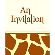 Animal Print Giraffe You're Invited Party Invitations With White Envelopes - 8/Pack (897224)