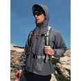 thumbnail image 7 of NORTHYARD Men's Rain Jacket with Hood lightweight Waterproof Raincoat Hiking Outdoor Camping Windbreaker With Zipper Pockets Darkgrey S, 7 of 7